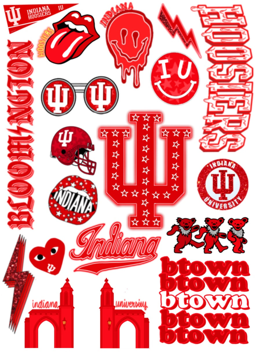 Indiana University Sticker Sheet