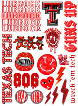 Load image into Gallery viewer, Texas Tech Sticker Sheet
