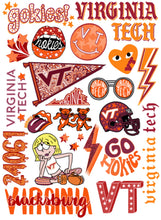 Load image into Gallery viewer, Virginia Tech Sticker Sheet
