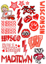 Load image into Gallery viewer, University of Wisconsin Sticker Sheet
