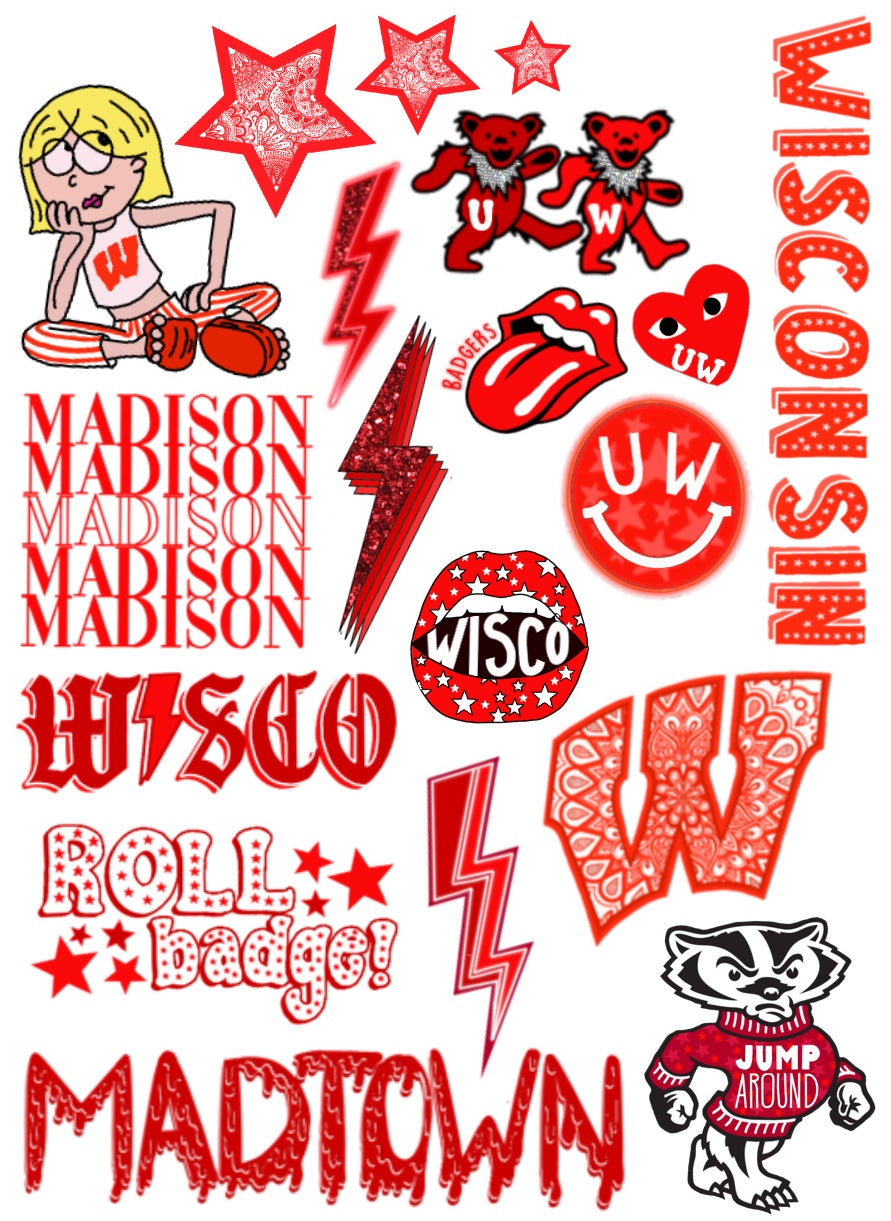 University of Wisconsin Sticker Sheet